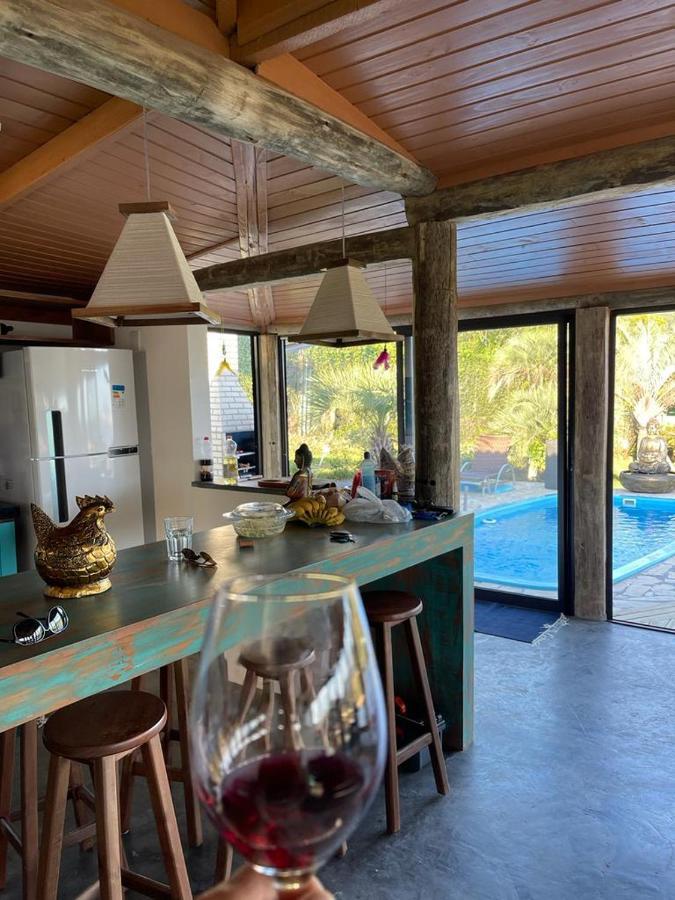 Villa Santorini Praia Do Rosa Com Piscina E Jacuzzi Bagian luar foto